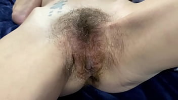 Skinny wife with hairy pussy undressing