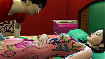 Teen japanese couple fucking hard in his sisters' bedroom